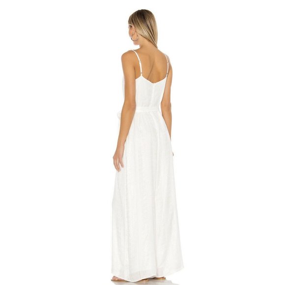 MAJORELLE New Love Jumpsuit White Belted Rayon S - Picture 3 of 6